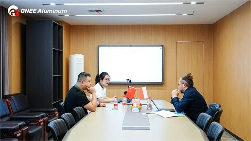 Polish customer visited GNEE aluminum foil production line! Polish customer visited GNEE aluminum foil production line!